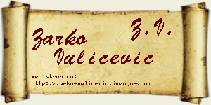 Žarko Vulićević vizit kartica